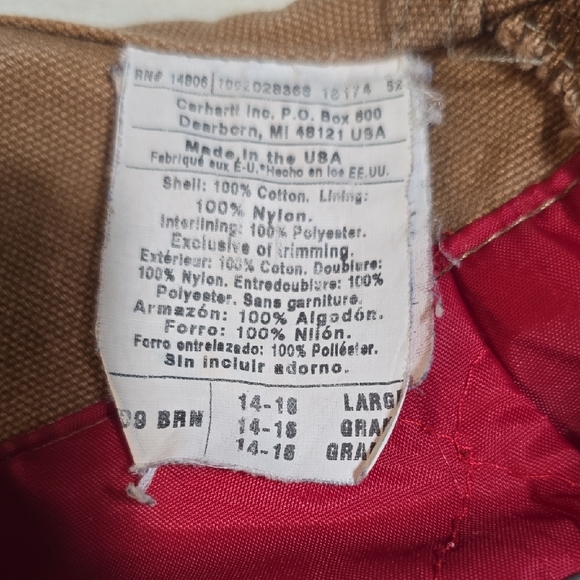 Carhartt Bib Overalls Insulated - Picture 10 of 10